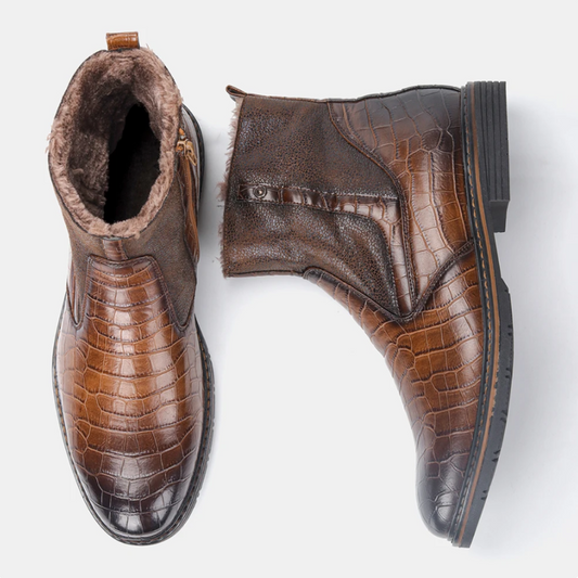Rambo™ | Varme herrestøvler i brun læder