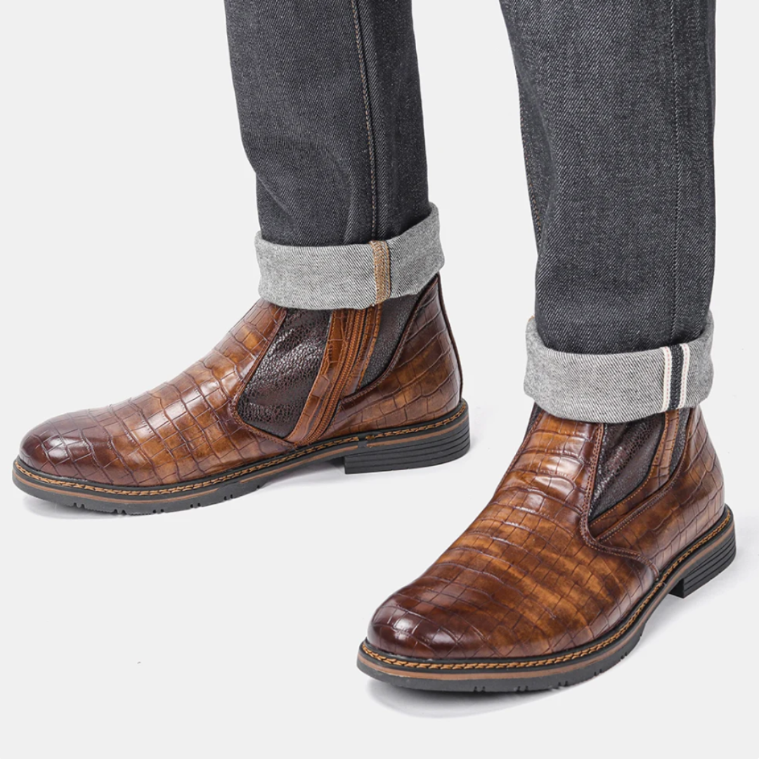 Rambo™ | Varme herrestøvler i brun læder